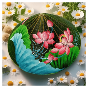 Chapeau conique fait à la main en feuilles de palmier avec des nervures en bambou pour accessoires photo et vente de souvenirs d'origine vietnamienne - Product Image 6