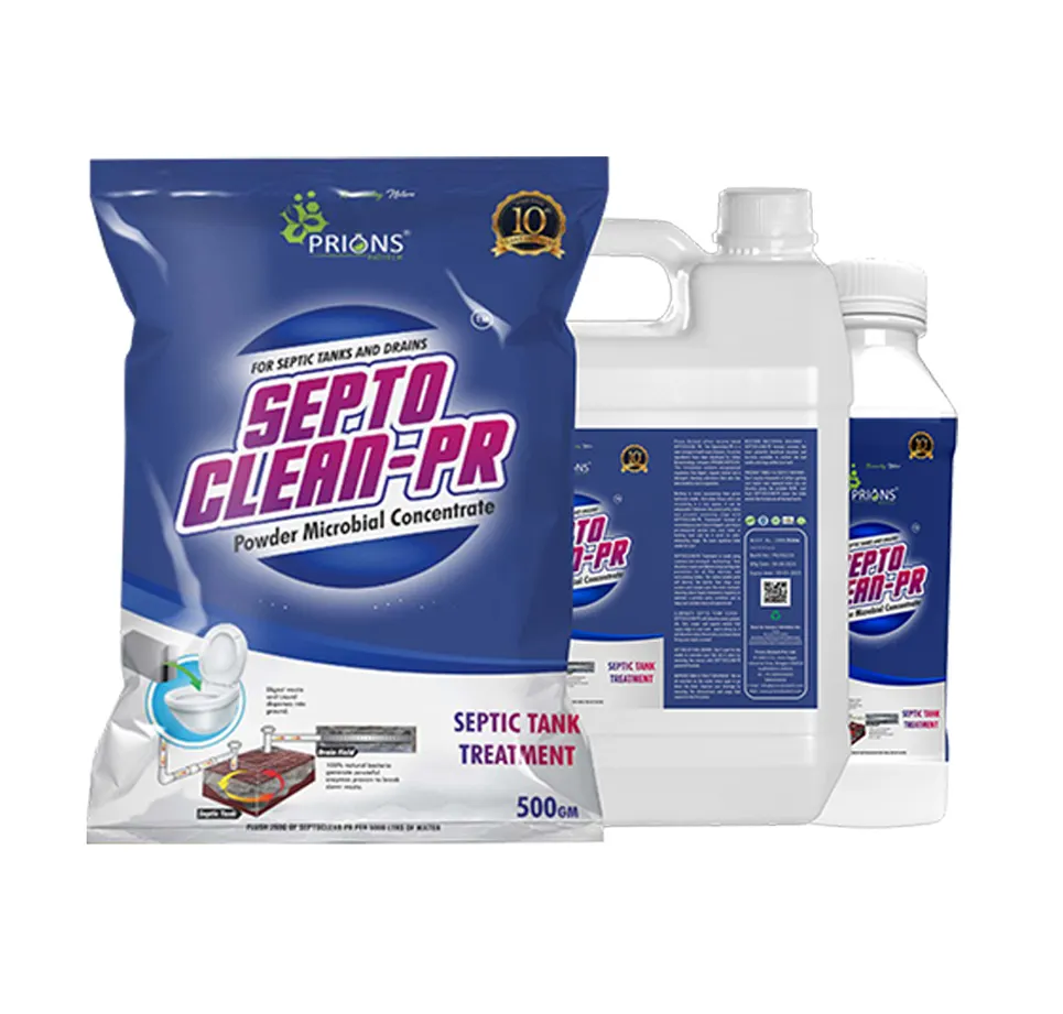 Wide Product Range of Assured Quality Highly Effective Septic Tank Cleaning Usage Septo Clean PR from India Origin