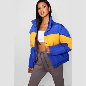 Abrigos de invierno en blanco de alta calidad con logotipo de burbuja personalizado para mujer, venta al por mayor, chaqueta acolchada con cuello levantado a la moda para mujer - Product Image 2