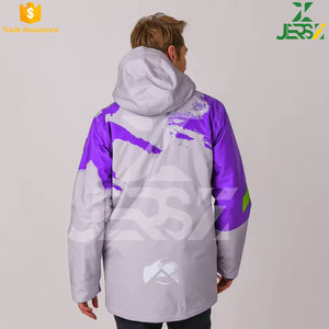 Chaqueta de Snowboard Impermeable para Hombre, Talla Grande, Color Gris Morado, Impresión por Sublimación, Transpirable, 100% Poliéster, para Esquí - Product Image 2
