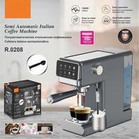 Cafetera Multifuncional de Acero Inoxidable, Estilo Americano e Italiano, con Sistema de Doble Caldera para Espuma de Leche y Cappuccino, 1.8L, 20 Bares, para el Hogar