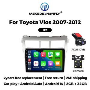 Autoradio de navigation MEKEDE avec Android Auto, stéréo, prise en charge du DVR, WIFI, FM, 1024*600 pour Toyota <span class=keywords><strong>Vios</strong></span> 2007 2008 2009 <span class=keywords><strong>2010</strong></span> 2012 - Product Image 5