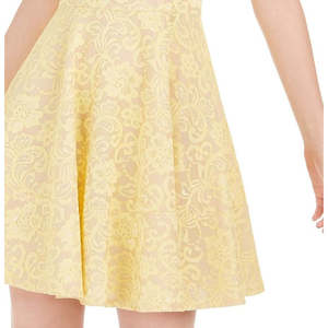 Abito Giallo in Georgette per Ragazze Speechless, Taglia 3 - Vestibilità Fluida, Svasato, Collo Quadrato, Naturale, per Feste Diurne, Articolo Singolo Traslucido - Product Image 3