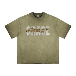 T-shirt personnalisé pour hommes T-shirt surdimensionné unisexe style ancien 100% jersey de coton délavé à l'acide pour hommes Meilleur prix - Product Image 6