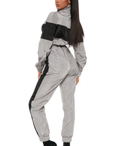 Chándal de algodón cortavientos personalizado + forro polar bordado para hombre chaqueta y pantalones cortos impermeable antiarrugas - Product Image 6