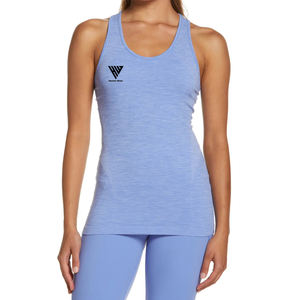 Débardeurs pour femmes grande taille tendance et personnalisés, vente chaude, respirants, couleur unie, col rond, débardeur basique pour femmes - Product Image 1