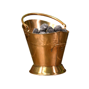 Deluxe Quality Coal Storage <b>Bucket</b> In Copper Coal <b>Bucket</b> With Handle For <b>Fire</b> Pit Tools And Accessories - Product Image 2
