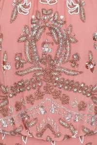 มินิเดรสประดับเลื่อมประดับด้วยลูกปัดหรูหราสำหรับวัยรุ่นชุดปาร์ตี้คลับแต่งพู่มีโลโก้ด้านหลังทรงตรง - Product Image 6