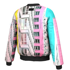 แจ็กเก็ตบอมเบอร์สำหรับผู้ชายเสื้อแจ็กเก็ตบอมเบอร์สำหรับแข่งรถกลางแจ้งแฟชั่นสำหรับฤดูหนาว - Product Image 4