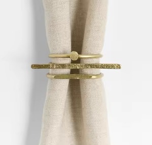 Porte-ronds de serviette en métal doré de luxe pour la maison hôtel fête mariage élégant porte-serviettes de table - Product Image 6