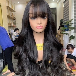 Perruques de dentelle de cheveux humains vendeurs de cheveux humains vietnamiens perruque de cheveux humains ondulée sans colle - Product Image 1