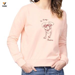 2025 nuevo diseño de moda Sexy manga larga sudaderas de gran tamaño logotipo personalizado Casual pulóver sudadera para mujer - Product Image 1