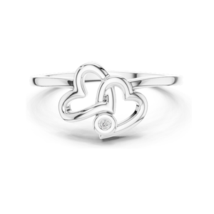 Elegante Anillo de Diamante de Laboratorio en Forma de Corazón para Mujer, Oro de 18K, 14K, 10K y Plata 925, Claridad VVS-VS, Opciones de Moissanita y Diamante - Product Image 3