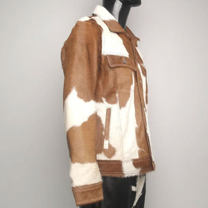 Veste en cuir pour homme vintage, style streetwear, fermeture éclair personnalisée, vêtements de rue, veste en cuir véritable imperméable, OEM - Product Image 2