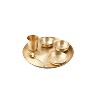 Hot Sale 5Pcs Royal Messing Dinner Set Vier krieg Pferde Teller Set Dinner Set und heißes Verkaufs produkt Natur handwerk