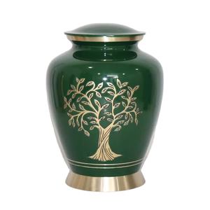 Urnes funéraires artisanales de haute qualité pour cendres, récipient commémoratif, pot décoratif en aluminium, prix de gros - Product Image 2