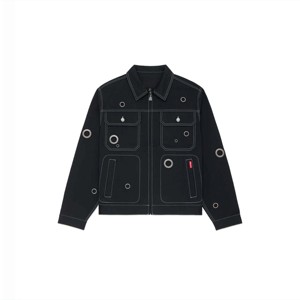 Veste utilitaire à œillets Veste élégante et fonctionnelle avec détails à œillets pour hommes et femmes, parfaite pour les vêtements décontractés et l'extérieur - Product Image 6