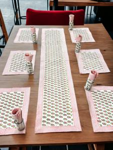 Chemins de table 100% coton sérigraphiés sur mesure avec tapis de table assortis, idéaux pour les magasins de textiles à la maison pour la revente - Product Image 6