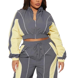 Conjunto Deportivo Cortavientos con Cremallera para Mujer, Ligero, Impermeable, Estampado, de Secado Rápido, Antibacteriano, para Entrenamiento Deportivo 2026 - Product Image 6