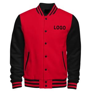 Vestes de printemps pour hommes grande taille, style universitaire, vente en gros, toile, logo personnalisé, veste de baseball unie, coupe-vent - Product Image 1