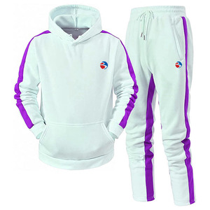 Conjunto Deportivo Informal para Hombre, Talla Grande, para Exteriores, Cómodo, con Capucha, Manga Larga, Pantalones Deportivos Estampados, Invierno 2 en 1 - Product Image 6