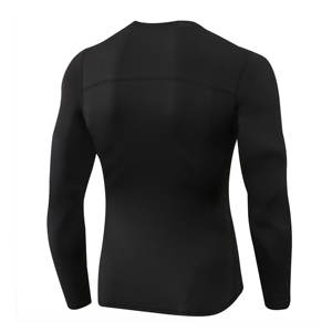 Camisa de compresión de verano de manga larga para hombre Diseño de cuello de secado rápido. Material de LICRA y poliéster con logotipo personalizado de talla grande para - Product Image 2