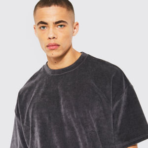 2025 vêtements de rue été personnalisé hommes ensemble court de haute qualité lavé à l'acide t-shirt et Shorts grande taille hommes ensembles contraste couleur - Product Image 4