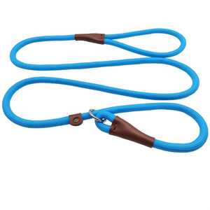 สายจูงสุนัขหนัง6FT x 3/4นิ้วแข็งแรงทนทานสายจูงฝึกสุนัขหนังแท้แบบถักนุ่มและสบาย - Product Image 1