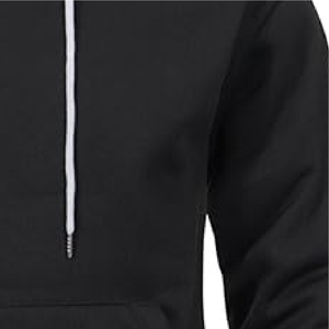 Sudadera con Capucha de Forro Polar para Hombre, Diseño Premium con Bloques de Color Camuflaje, Negro Azabache y Gris Oliva Vintage - Product Image 4