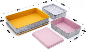 กระเป๋าเก็บของทำจากผ้าสักหลาดหลากสีสำหรับกล่องจัดเก็บของแบบราคาต่อรอง - Product Image 3