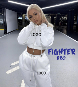 Chándal de mujer, traje deportivo moderno, Top con capucha de tela de secado rápido estirable y joggers, ideal para gimnasio de yoga - Product Image 4