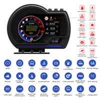 Wiiyii Nouvelle Version P6 OBD2+GPS Système Double Affichage Compteur de Vitesse Haute Résolution LCD pour Voitures Sans Délai Comprend la Consommation de Carburant
