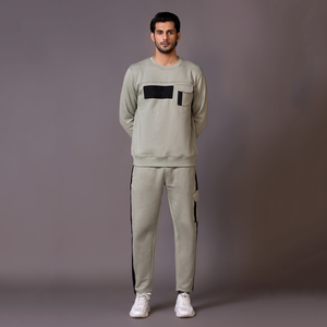 Ensemble sweat-shirt et pantalon de survêtement pour homme sur mesure, respirant, léger, séchage rapide, 100% fibre de bambou, tenue de sport d'hiver pour l'extérieur - Product Image 1