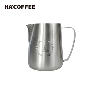Pembuat Kopi Latte dengan Corong Tuang, Logo Kustom, Bahan Stainless Steel 304, Pitcher Susu untuk Barista - Product Image 1
