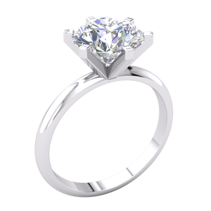 Bague de luxe pour femme en or jaune et blanc 9 carats, design classique, avec diamant rond taille brillant de 2,1 carats, cultivé en laboratoire, clarté VS, couleur EF - Product Image 3