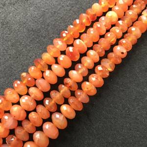 ลูกปัดคาร์เนเลียนทรงรอนเดลล์ธรรมชาติ 100% รับรองโดย IGI ขนาด 7 มม.-9.5 มม. เกรด AA สีส้มไฟ วิวาซ เจมส์ ลูกปัดหลวมสำหรับทำเครื่องประดับแบบชัยปุระ - Product Image 4