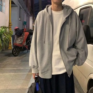 Personnaliser la conception Logo Hoodies hommes décontracté uni 100% coton pull Premium respirant élégant fermeture éclair hommes Hoodies - Product Image 2