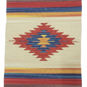 Tapis en coton tissé à la main Cushuttle, rectangulaire, fantaisie, réversible, lavable en machine, motif moderne, pour la maison, le camping, les voyages, l'exercice - Product Image 1