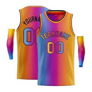 Conjunto de Camiseta de Baloncesto Reversible para Hombre, 100% Poliéster, Malla Transpirable, Estampado Personalizado, Tallas Grandes, Secado Rápido, Verano - Product Image 6