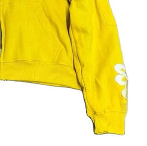 Ensemble sweat à capuche et jogging de base en coton mélangé pour hommes surdimensionnés délavés à l'acide et brodés avec fermeture éclair rudimentaires pour l'hiver - Product Image 6