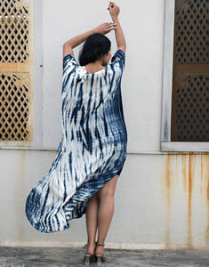 ชุดเดรสยาวทำมือทำจากผ้าเรยอนสำหรับผู้หญิงที่มีน้ำหนักเบาและระบายอากาศได้ดีเหมาะสำหรับชายหาดและรีสอร์ท100% - Product Image 2