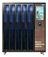 Máquina expendedora de alquiler de sombrillas de playa Weimi con lector de tarjetas y casilleros personalizados, máquina expendedora de equipos de alquiler en venta