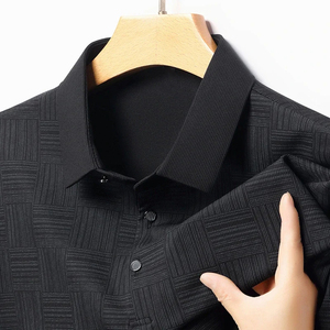 185 GSM Anti-Wrinkle New Printed Business Casual Shortsleeves Comfortable And Breathable <b>Polo</b> T-shirts For Men OEM Service - Product Image 5