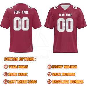 บริการ OEM เสื้อเจอร์ซีย์อเมริกันฟุตบอลแขนสั้น ระบายอากาศได้ดี สไตล์ล่าสุด คุณภาพสูง ปรับแต่งได้ ผลิตจากโพลีเอสเตอร์ 100% มีไซส์พลัส - Product Image 3