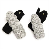 Épaulettes de tenue de major général, cordons en macramé, or et argent, haute qualité, faits à la main, cérémoniels