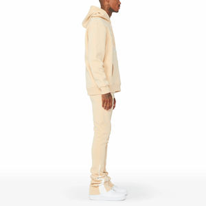 Ensemble de survêtement pour homme en coton léger, design personnalisé de haute qualité, à capuche, coupe évasée, deux pièces, impression sérigraphique - Product Image 3