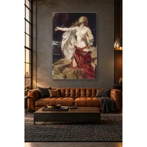 Impression sur toile Fida Herbert Draper Ariadne on the Rocks - Product Image 3