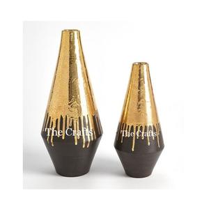 Vase à fleurs martelé en aluminium avec pot de fleurs de qualité exclusive Vase pour mariage et décoration intérieure - Product Image 2