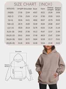 Vente en gros personnalisable imprimé surdimensionné hiver long devant velours femmes Streetwear à capuche lourd décontracté 100% coton - Product Image 6
