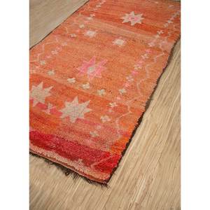 Alfombra de Lana Anudada a Mano Nuray, Diseño Geométrico Rojo Naranja, Kilim Rectangular de 9x12 para Entrada de Casa, Abstracto para Adolescentes, Pae-4590 - Product Image 2